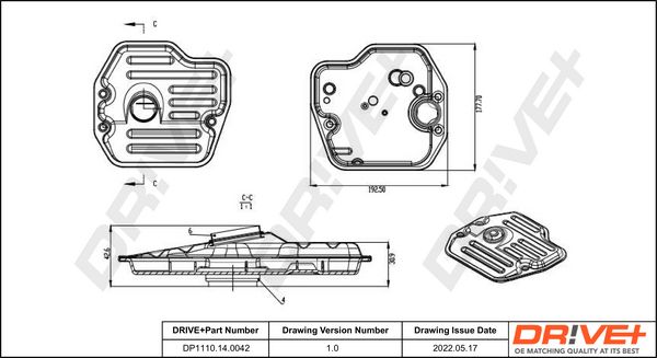 Hydraulic Filter Kit, automatic transmission Dr!ve+ DP1110.14.0042