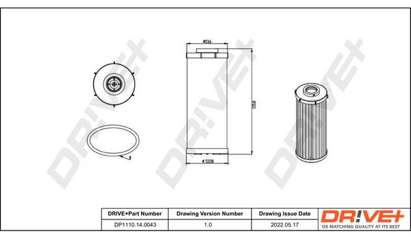 Гідравлічний фільтр, автоматична коробка передач Dr!ve+ DP1110.14.0043