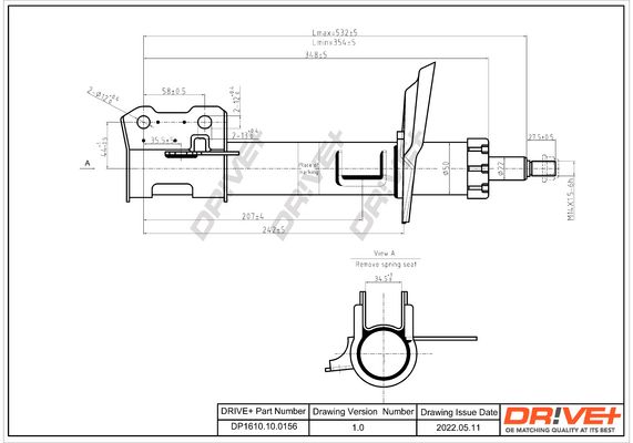 Amortizatorius Dr!ve+ DP1610.10.0156