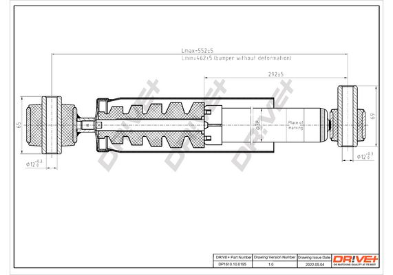 Amortizatorius Dr!ve+ DP1610.10.0195