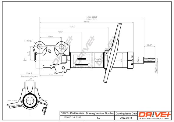 Amortizatorius Dr!ve+ DP1610.10.0200