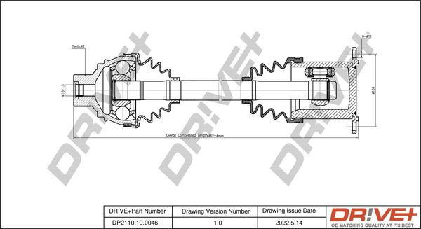 Drive Shaft Dr!ve+ DP2110.10.0046