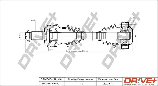 Drive Shaft Dr!ve+ DP2110.10.0122