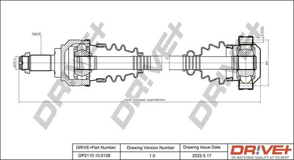 Drive Shaft Dr!ve+ DP2110.10.0128