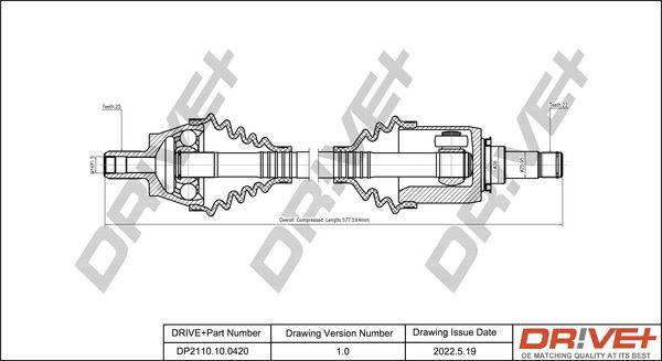 Drive Shaft Dr!ve+ DP2110.10.0420