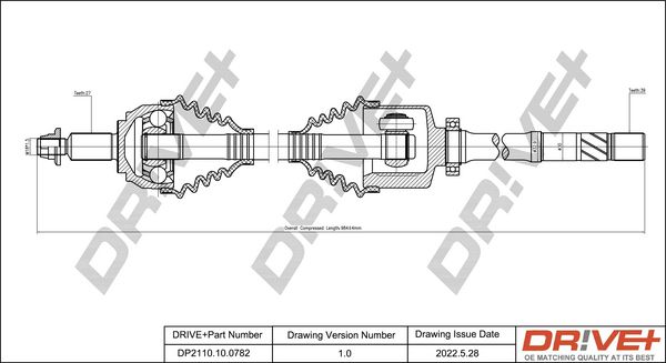 Drive Shaft Dr!ve+ DP2110.10.0782