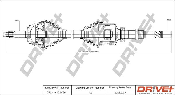 Drive Shaft Dr!ve+ DP2110.10.0784