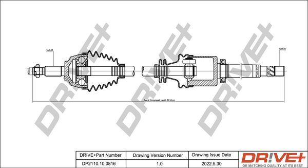 Drive Shaft Dr!ve+ DP2110.10.0816