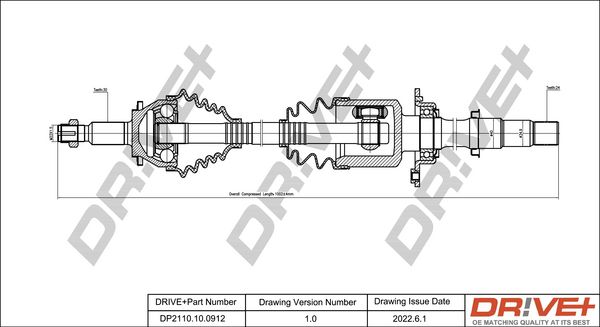 Drive Shaft Dr!ve+ DP2110.10.0912