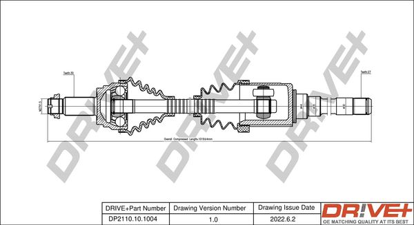 Drive Shaft Dr!ve+ DP2110.10.1004