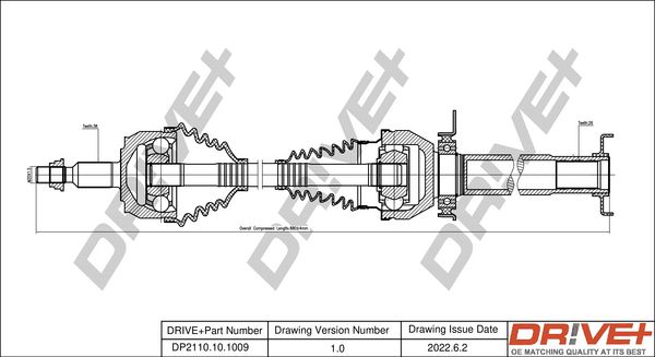 Drive Shaft Dr!ve+ DP2110.10.1009