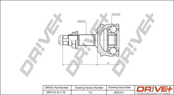 Joint Kit, drive shaft Dr!ve+ DP2110.10.1175