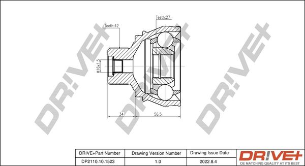 Joint Kit, drive shaft Dr!ve+ DP2110.10.1523