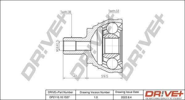 Joint Kit, drive shaft Dr!ve+ DP2110.10.1537