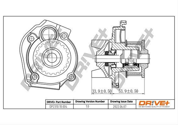 Water Pump, engine cooling Dr!ve+ DP2310.10.004