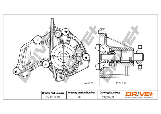 Water Pump, engine cooling Dr!ve+ DP2310.10.014