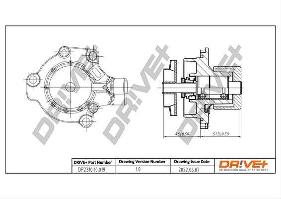 Water Pump, engine cooling Dr!ve+ DP2310.10.019