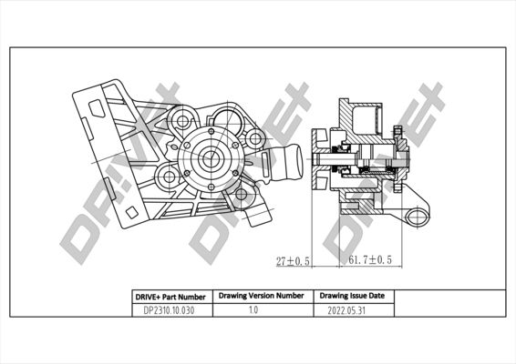 Water Pump, engine cooling Dr!ve+ DP2310.10.030