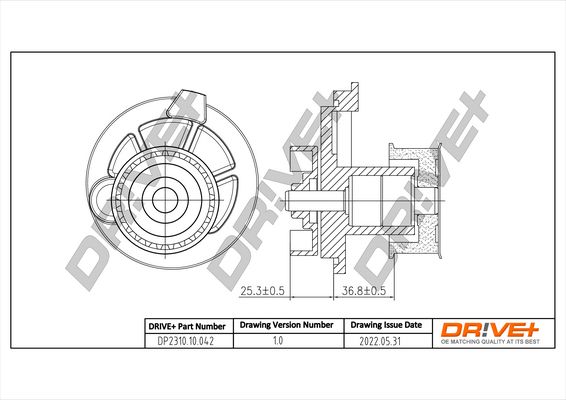 Water Pump, engine cooling Dr!ve+ DP2310.10.042