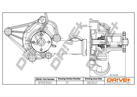 Water Pump, engine cooling Dr!ve+ DP2310.10.045