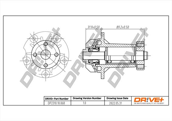 Water Pump, engine cooling Dr!ve+ DP2310.10.068