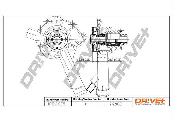 Water Pump, engine cooling Dr!ve+ DP2310.10.072