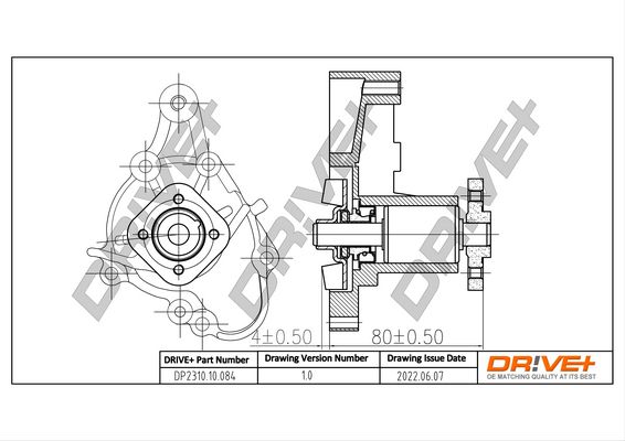 Water Pump, engine cooling Dr!ve+ DP2310.10.084