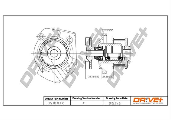 Water Pump, engine cooling Dr!ve+ DP2310.10.095