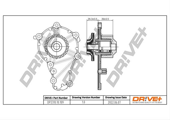 Water Pump, engine cooling Dr!ve+ DP2310.10.109