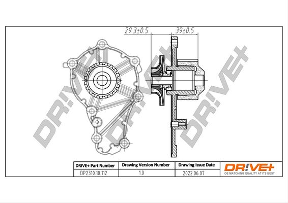 Water Pump, engine cooling Dr!ve+ DP2310.10.112