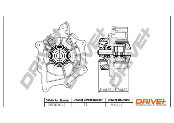 Water Pump, engine cooling Dr!ve+ DP2310.10.129