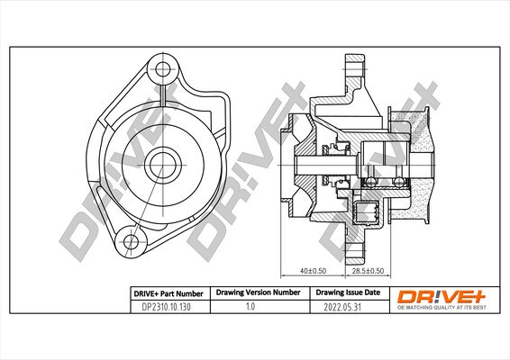 Насос охолоджувальної рідини, охолодження двигуна Dr!ve+ DP2310.10.130