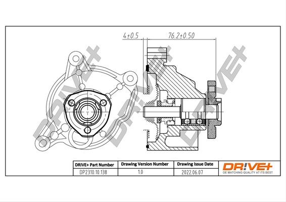 Water Pump, engine cooling Dr!ve+ DP2310.10.138