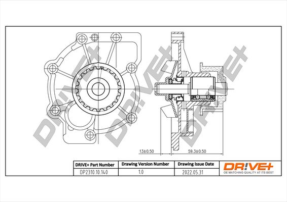 Water Pump, engine cooling Dr!ve+ DP2310.10.140