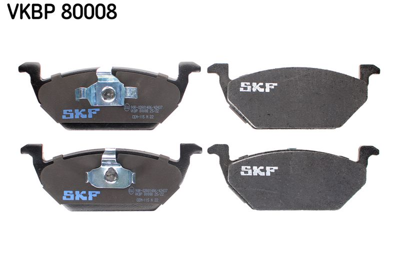 Комплект гальмівних накладок, дискове гальмо SKF VKBP80008