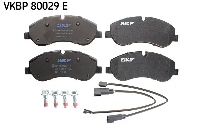 Stabdžių trinkelių rinkinys, diskinis stabdys SKF VKBP 80029 E