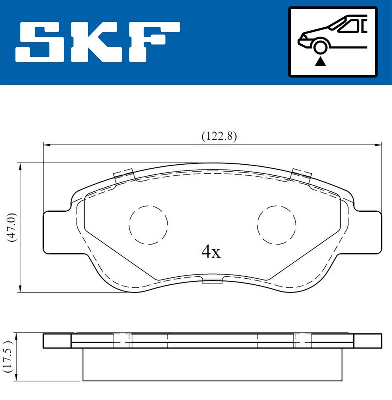 Brake Pad Set, disc brake SKF VKBP80037