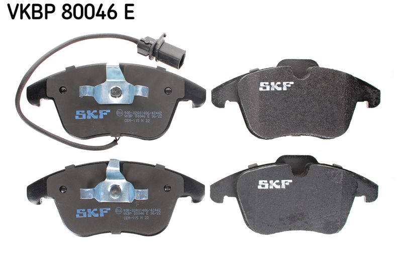 Stabdžių trinkelių rinkinys, diskinis stabdys SKF VKBP 80046 E