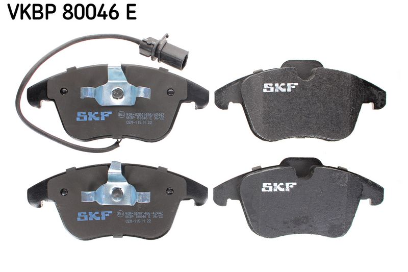 Комплект гальмівних накладок, дискове гальмо SKF VKBP80046E