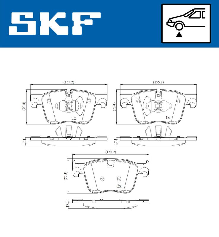 Brake Pad Set, disc brake SKF VKBP 80085