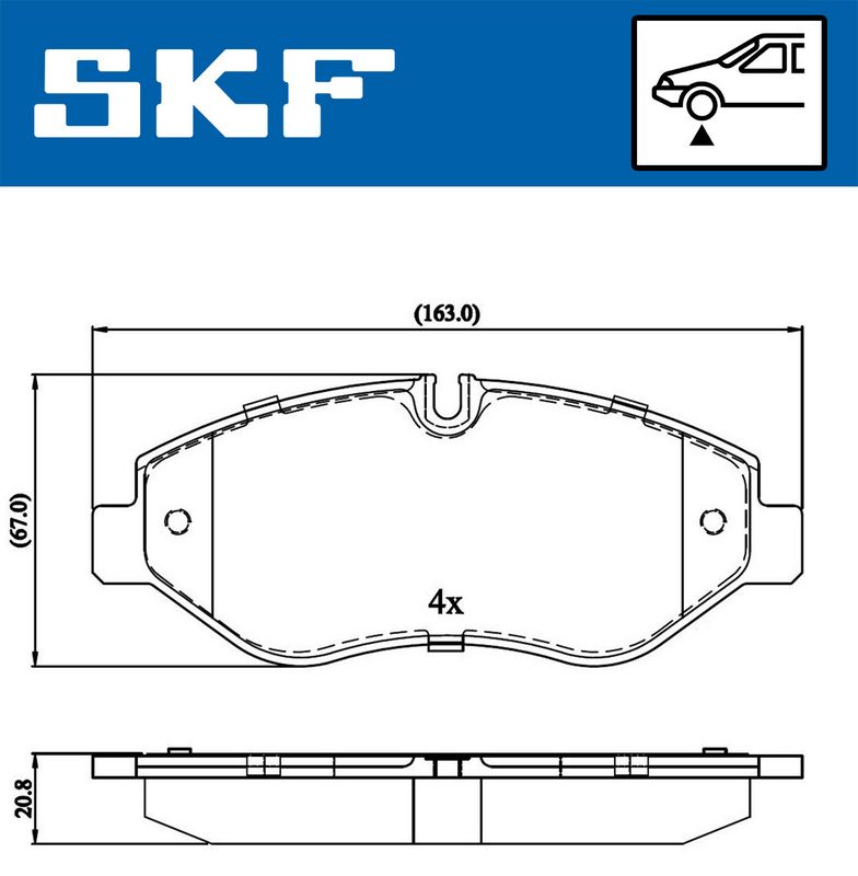 Brake Pad Set, disc brake SKF VKBP 80089