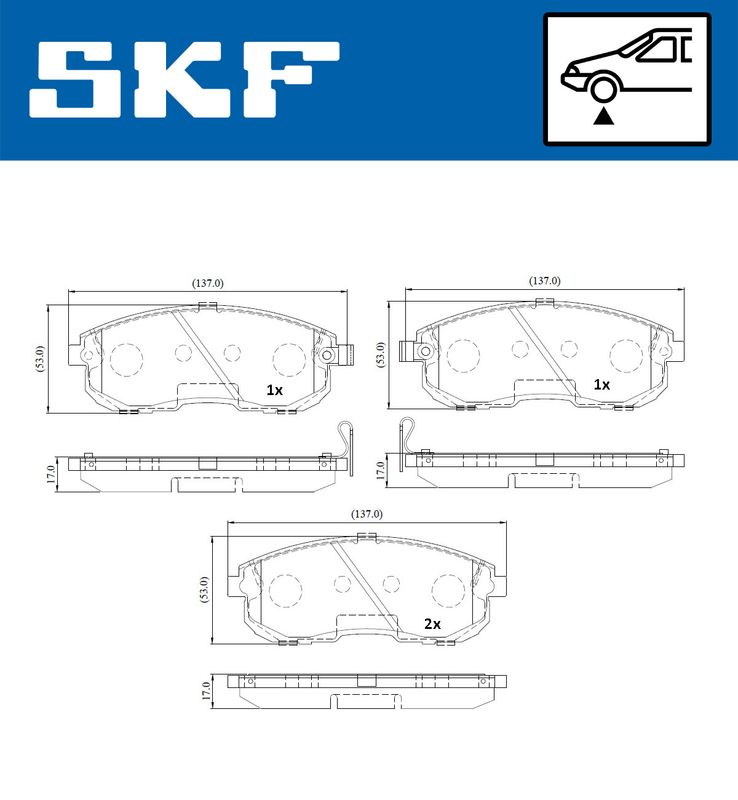 Brake Pad Set, disc brake SKF VKBP 80175 A