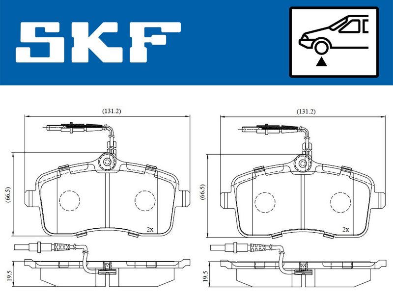 Brake Pad Set, disc brake SKF VKBP80232E