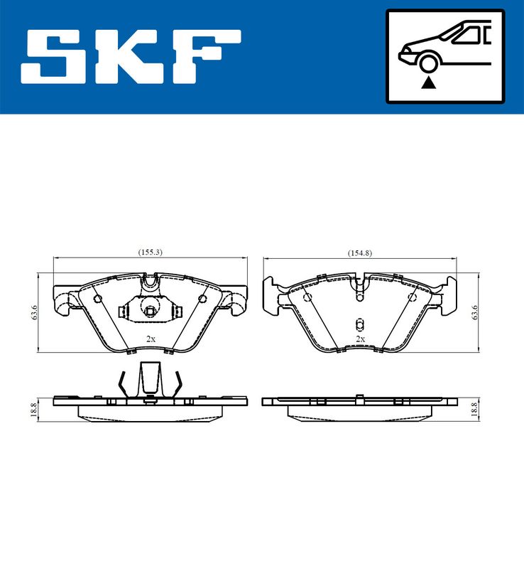 Brake Pad Set, disc brake SKF VKBP80246