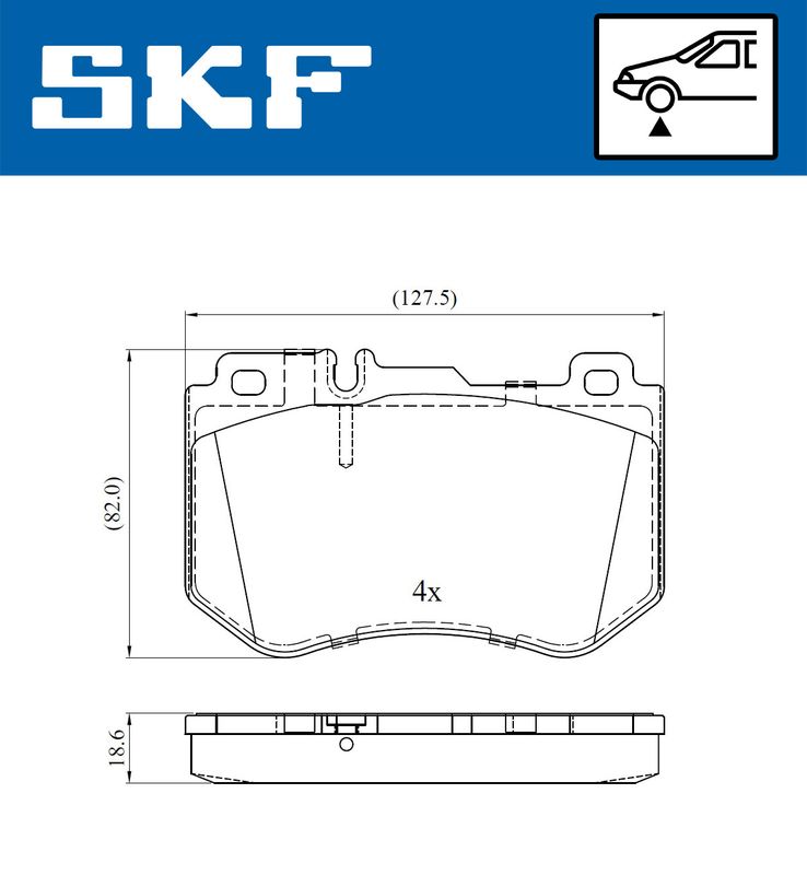 Brake Pad Set, disc brake SKF VKBP 80287