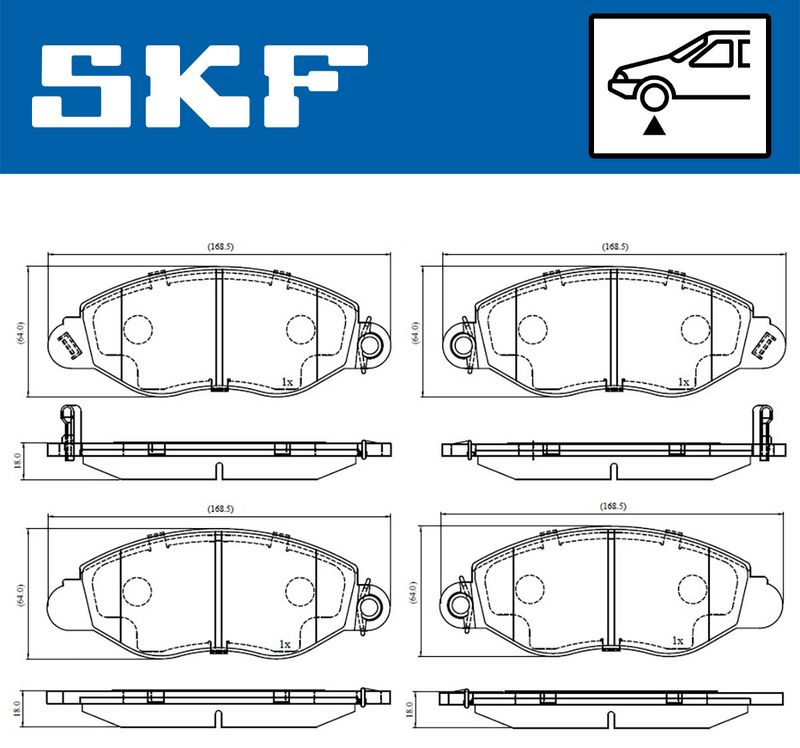 Brake Pad Set, disc brake SKF VKBP 80300 A