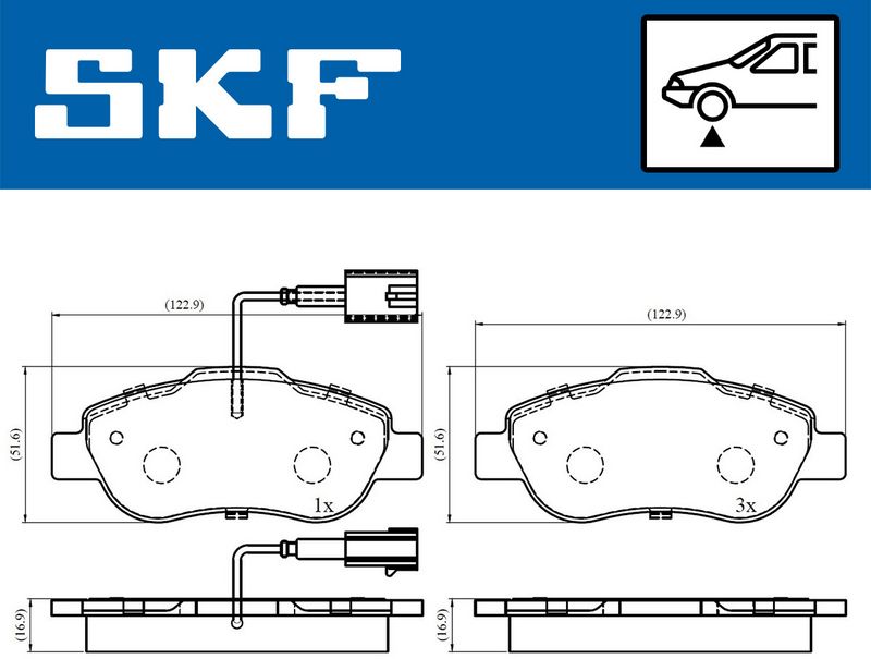 Brake Pad Set, disc brake SKF VKBP 80313 E