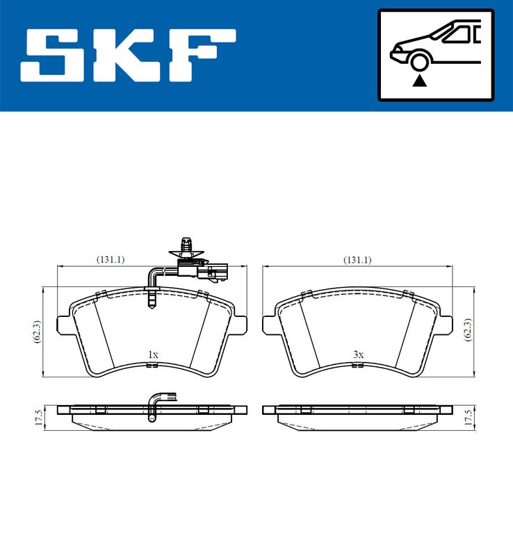 Brake Pad Set, disc brake SKF VKBP 80326 E