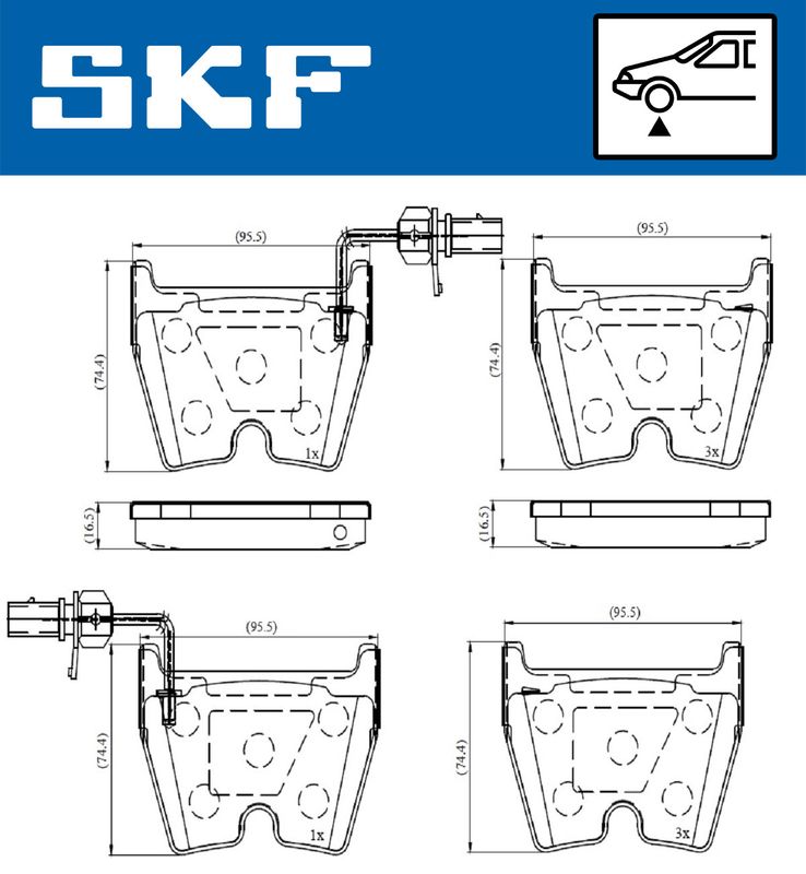 Brake Pad Set, disc brake SKF VKBP80369E