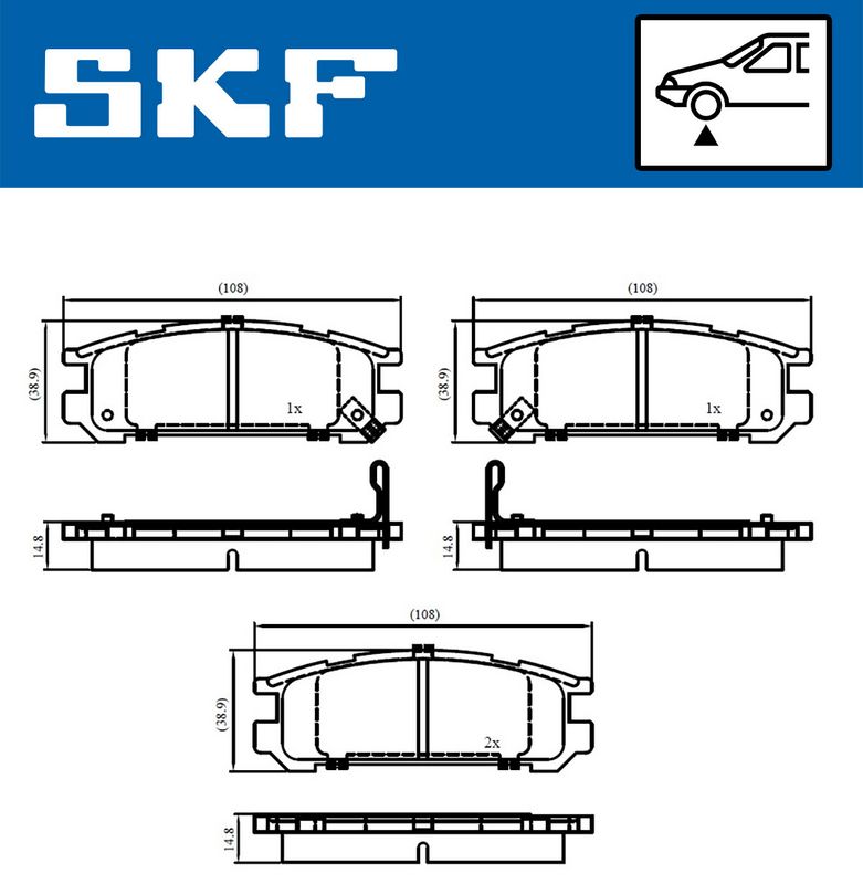 Brake Pad Set, disc brake SKF VKBP80457